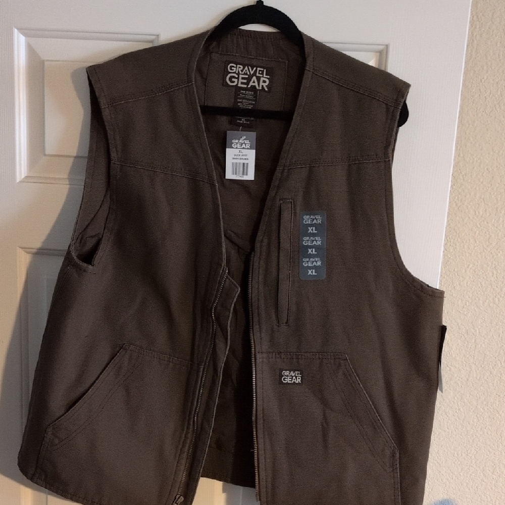 Gravel Gear Men's Brown Work Vest - XL